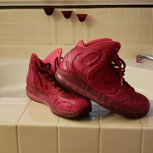 Nike Hyperposite in Ruby color